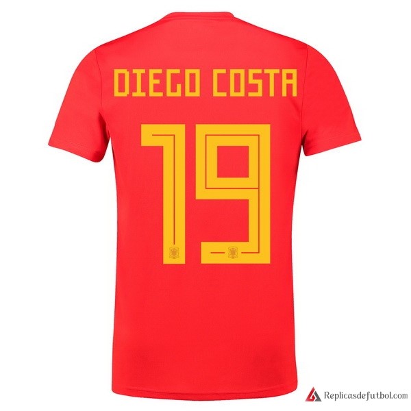 Camiseta Seleccion España Primera equipación Diego Costa 2018 Rojo